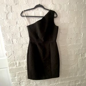 Halston Heritage One Shoulder Cocktail Dress sz 6